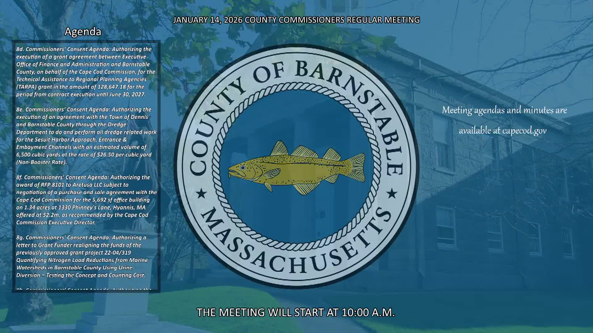 Thumbnail image for Barnstable County Board of Regional Commissioners 1-14-2026
