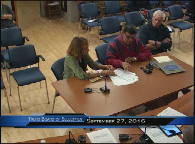 Thumbnail image for Truro Board of Selectmen 9-27-2016