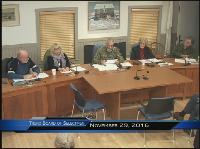 Thumbnail image for Truro Board of Selectmen 11-29-2016