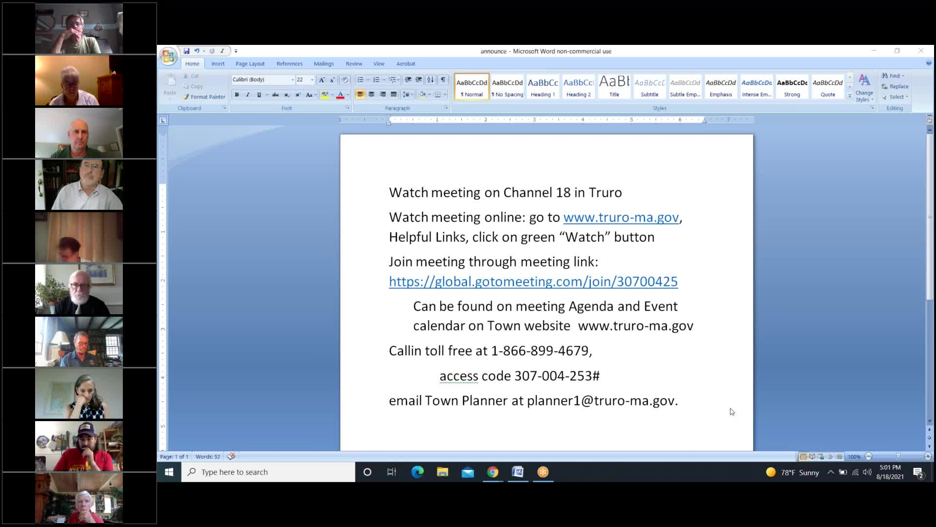 Thumbnail image for Planning Board 8-18-2021