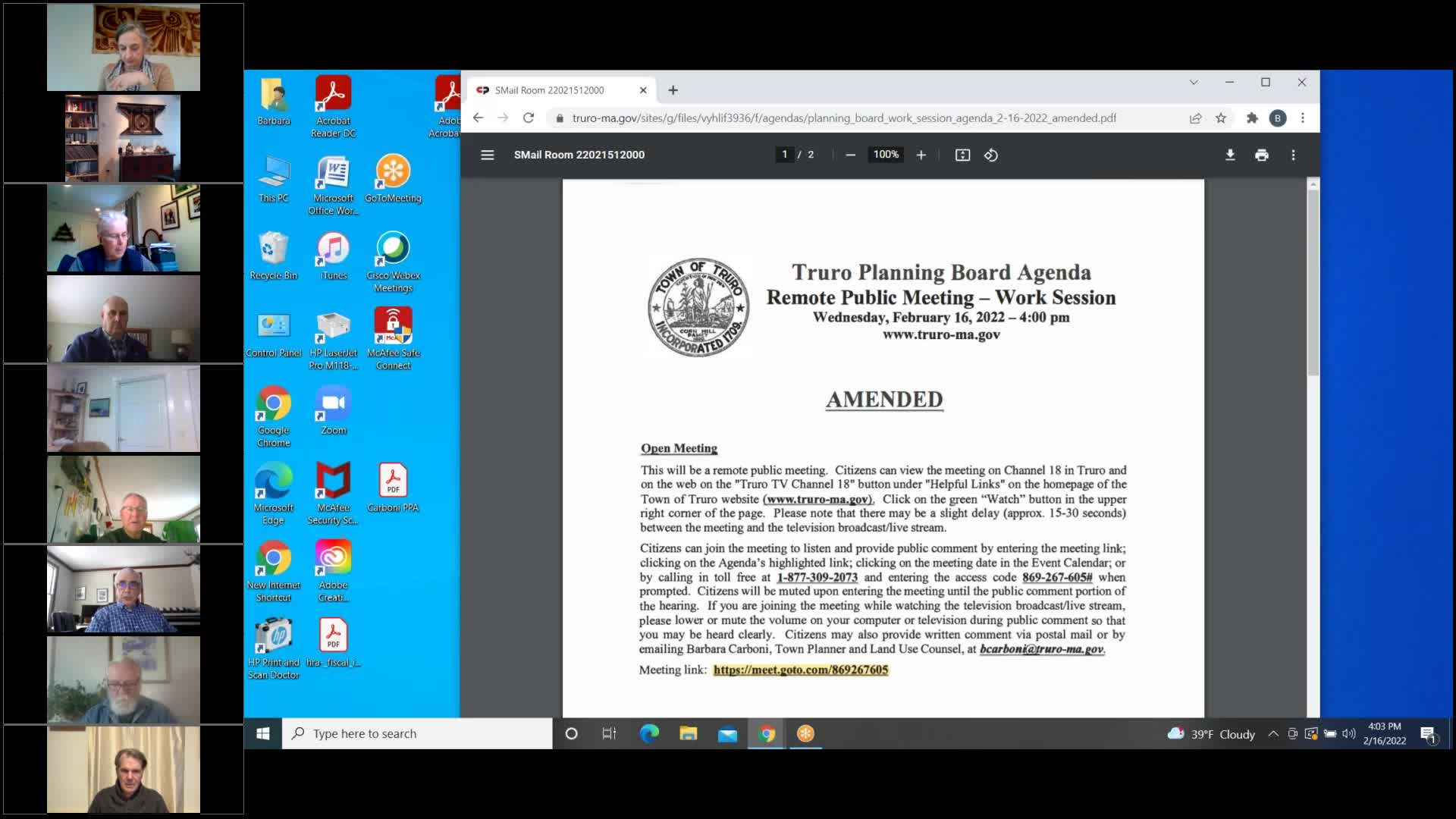 Thumbnail image for Planning Board 2-16-2022