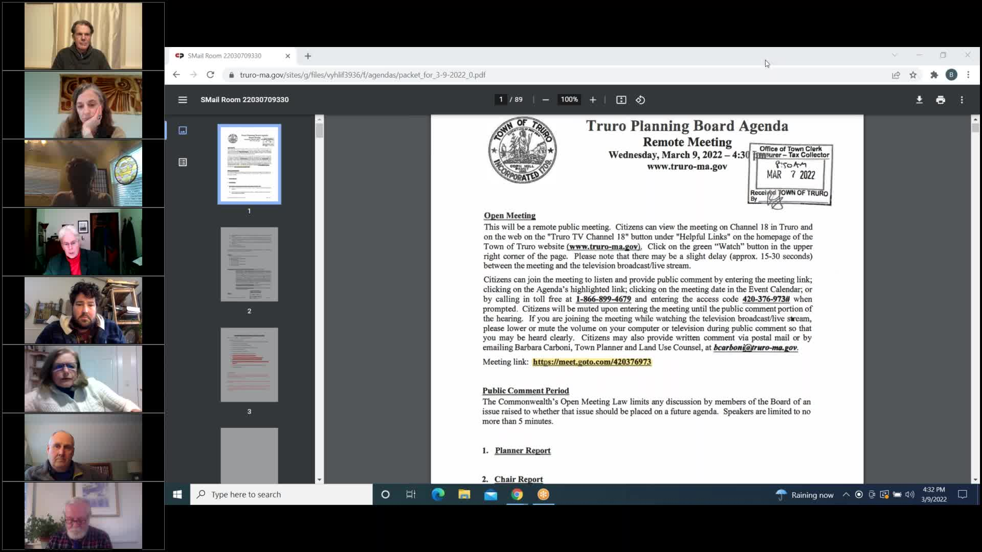 Thumbnail image for Planning Board 3-9-2022