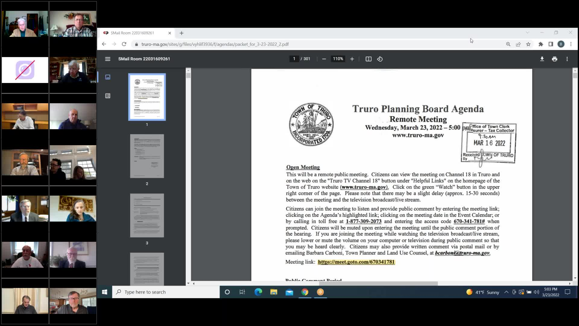 Thumbnail image for Planning Board 3-23-2022