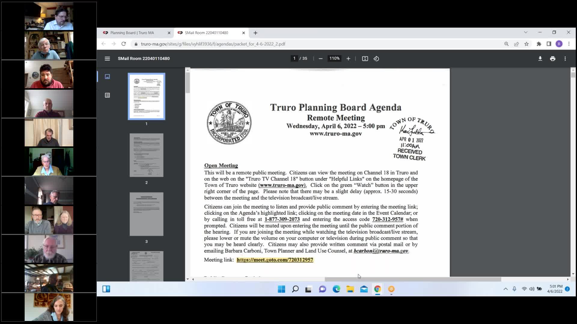 Thumbnail image for Planning Board 4-6-2022