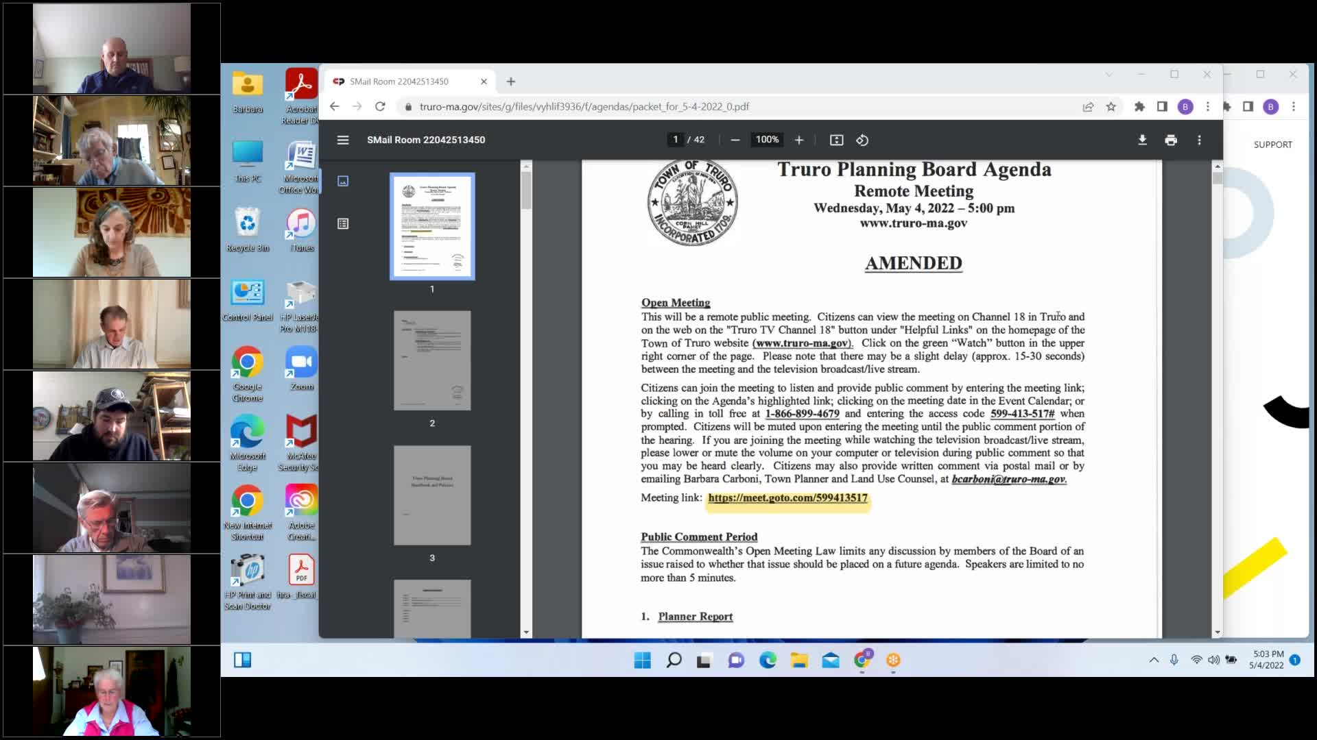 Thumbnail image for Planning Board 5-4-2022