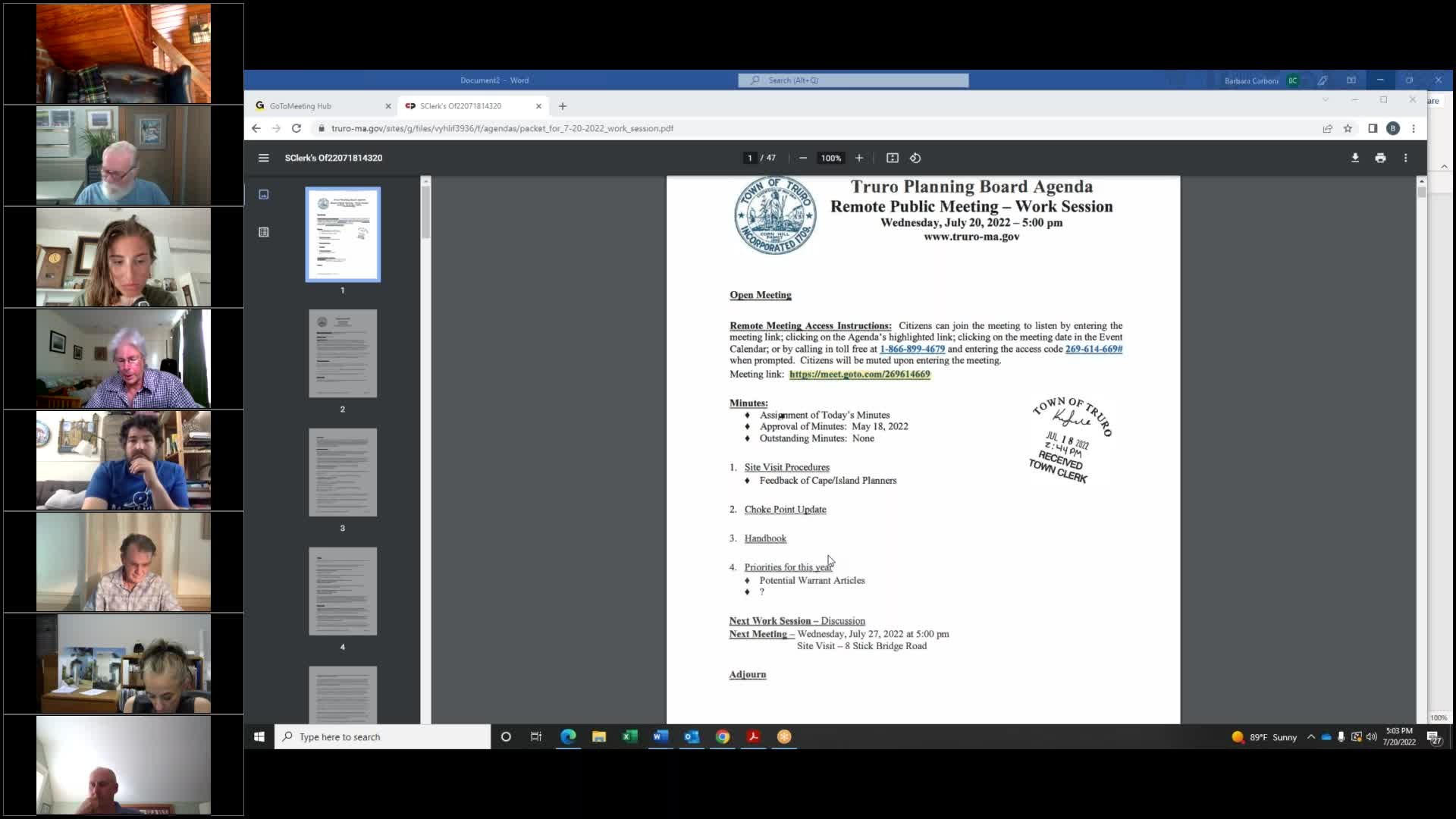 Thumbnail image for Planning Board 7-20-2022