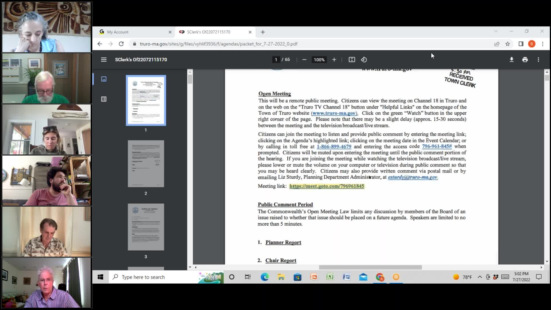 Thumbnail image for Planning Board 7-27-2022