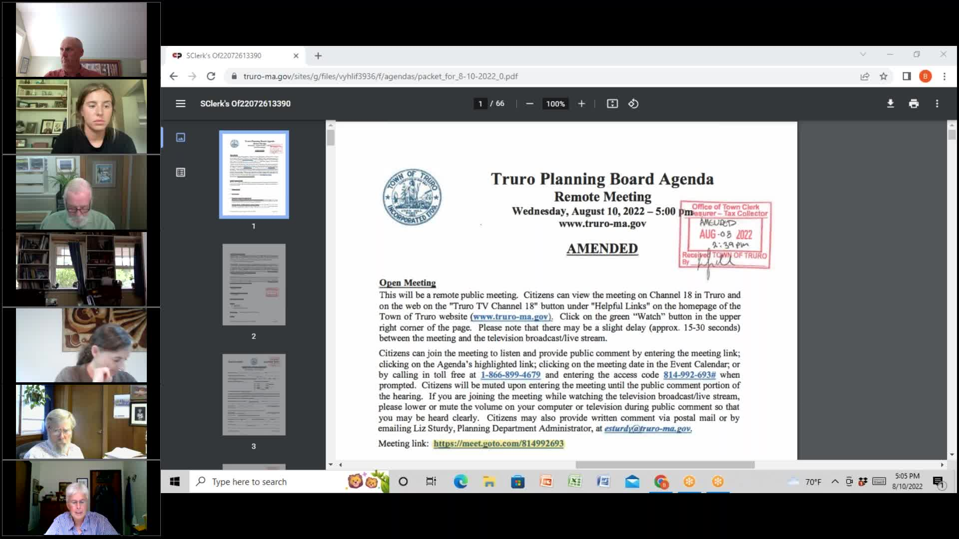 Thumbnail image for Planning Board 8-10-2022