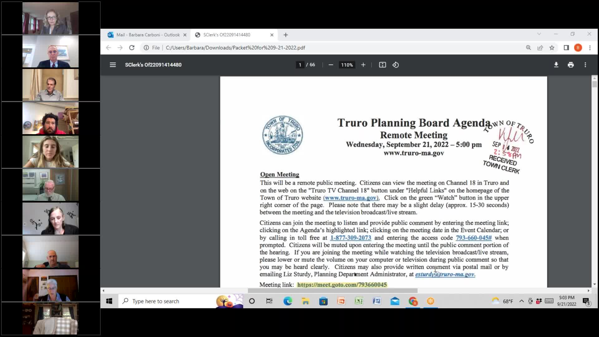 Thumbnail image for Planning Board 9-21-2022