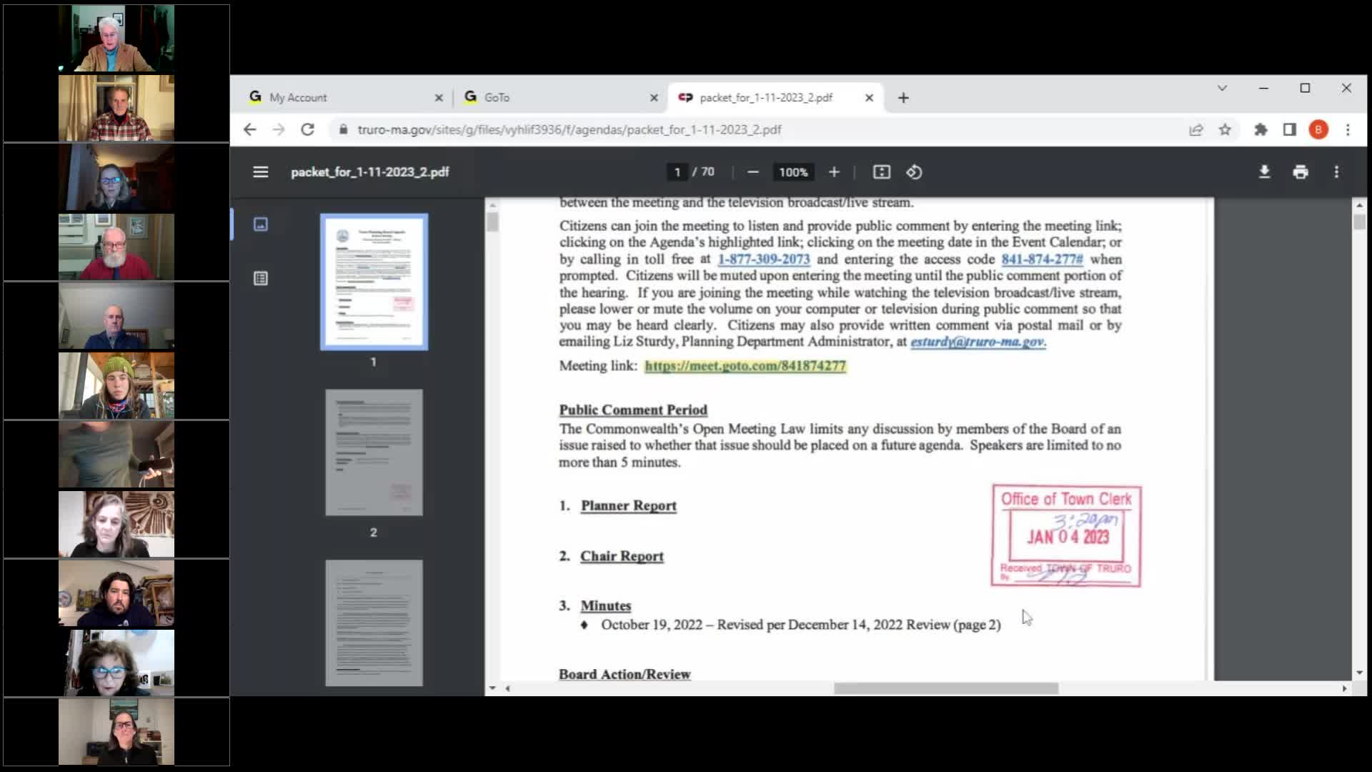 Thumbnail image for Planning Board 1-11-2023