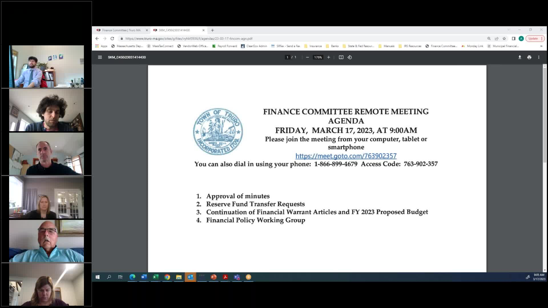 Thumbnail image for Finance Committee 3-17-2023