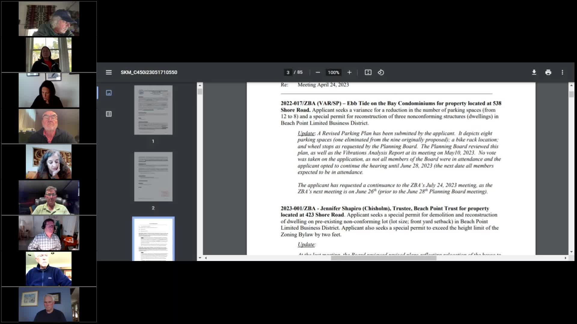 Thumbnail image for Zoning Board of Appeals 5-22-2023