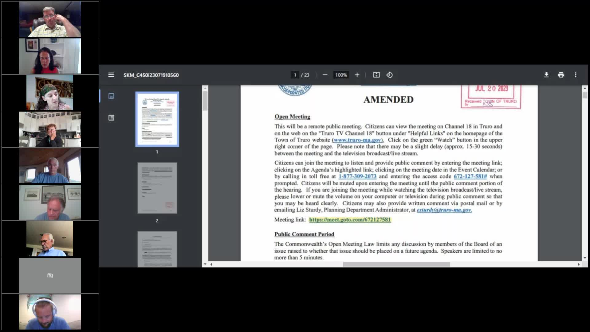 Thumbnail image for Zoning Board of Appeals 7-24-2023