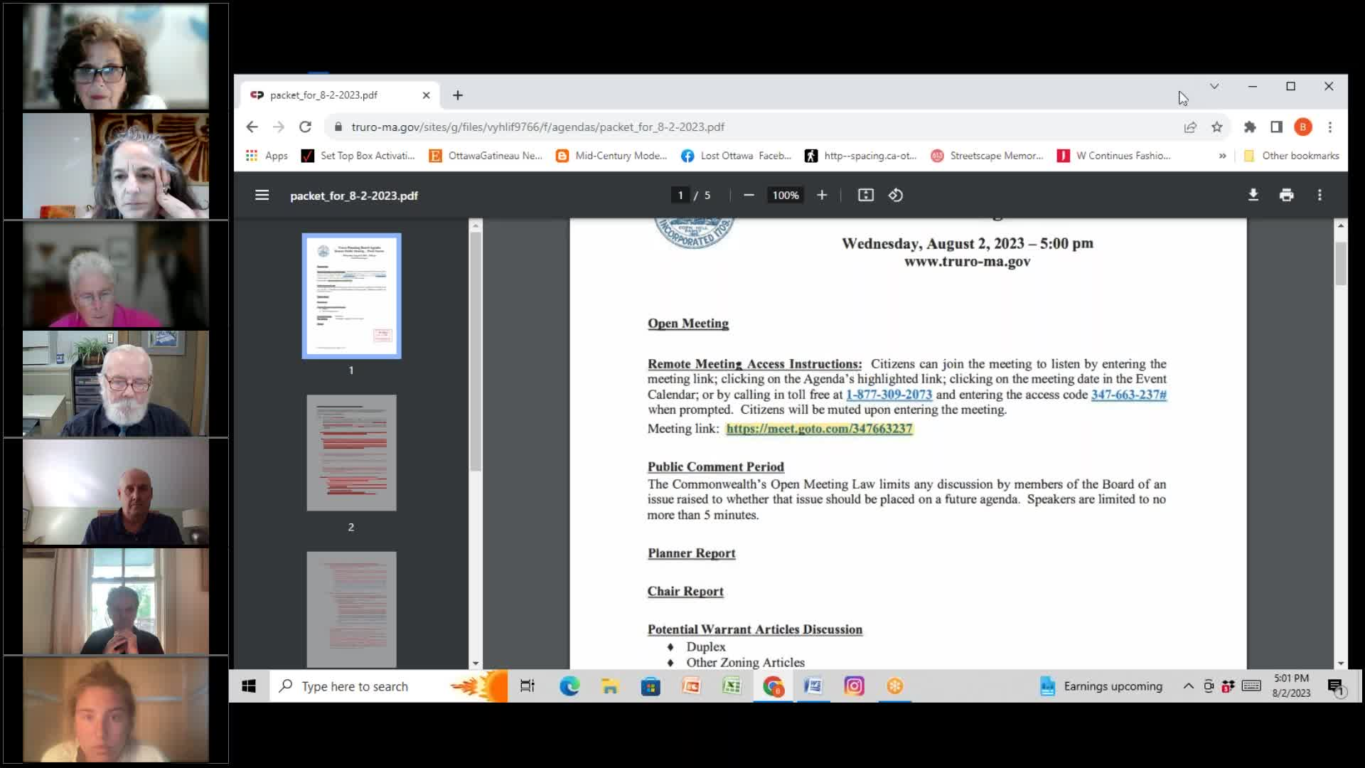 Thumbnail image for Planning Board 8-2-2023